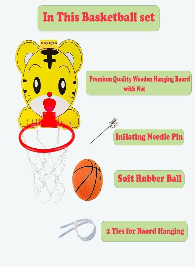 Fancy Agents Toy Basketball for Kids Girls & Boys| Basketball for Kid| Kids Sports Basketball Toys for Indoor and Outdoor Games| Basketball Portable Set with Hanging Board, Ball, Ring, tie - Image 4